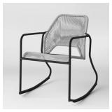 FISHER STACK & WICKER OUTDOOR PATIO CHAIR, ROCKING