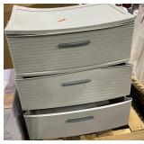 STERILITE WIDE 3 DRAWER STORAGE TOWER, WEAVE PATTE