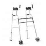 MEDLINE UPRIGHT WALKER WITH 5" DUAL WHEELS, FOREAR