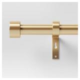 66"-120" DAUNTLESS CURTAIN ROD BRASS - THRESHOLD: