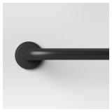 36"-66" BLACKOUT ROUNDED CURTAIN ROD BLACK - THRES