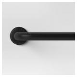 66"-120" BLACKOUT ROUNDED CURTAIN ROD BLACK - THRE