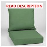 LEALA TEXTURE DEEP SEAT OUTDOOR CUSHION SET MOSS -