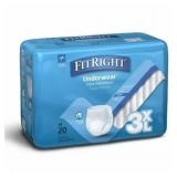 FITRIGHT ADULT INCONTINENCE UNDERWEAR, HEAVY ABSOR