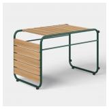 RECTANGULAR CASUAL ACCENT PATIO END TABLE GREEN -
