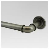 36"-66" FRENCH PIPE CURTAIN ROD PEWTER - THRESHOLD