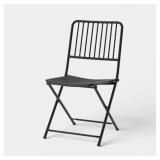 WIRE BACK OUTDOOR PATIO CHAIR BLACK - ROOM ESSENTI