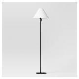 60"X15" STICK FLOOR LAMP WITH TAPERED SHADE BLACK