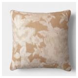 18"X18" FLORAL JACQUARD PILLOW MULTI - NEUTRALS -