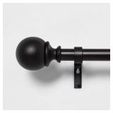 36"-66" BALL CURTAIN ROD MATTE BLACK - THRESHOLDï¿½: