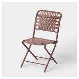 OPEN WEAVE FOLDING CHAIR BROWN - THRESHOLD