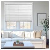 WHITE CORDLESS 1 IN. VINYL MINI BLIND - 63 IN. W X