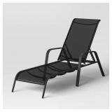 SLING STACKING STEEL OUTDOOR PATIO CHAISE LOUNGE B