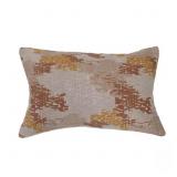 WOVEN COTTON BLEND JACQUARD LUMBAR PILLOW