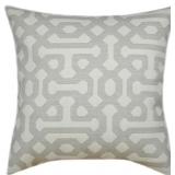 SUNBRELLAï¿½ FRETWORK PEWTER INDOOR/OUTDOOR PILLOW