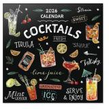 1 LOT (2) COCKTAILS WALL CALENDAR 2026 12" X 12" F