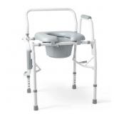 MEDLINE DROP ARM COMMODE, SWING AWAY ARM FOR EASY