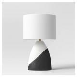 20.5"X12.5" MODERN TABLE LAMP BLACK/WHITE - THRESH