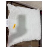 19 X 19 WHITE THROW PILLOW