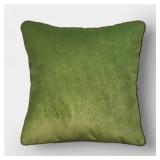 18"X18" REVERSIBLE VELVET PILLOW GREEN/DARK GREEN
