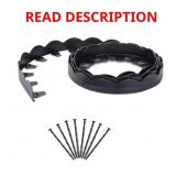 VIGORO 20 FT. X 2.25 IN. BLACK SCALLOPED POLYETHYL