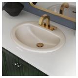 GLACIER BAY ARAGON 20 IN. DROP-IN OVAL VITREOUS CH