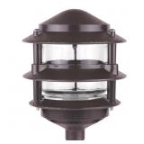 75-WATT LINE VOLTAGE BRONZE PATH LIGHT 3-TIER OUTD