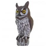 GREAT HORNED OWL DECOY - 16 IN. LIFELIKE SCARECROW
