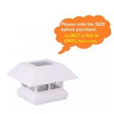 4 IN. X 4 IN. 7 LUMENS WHITE PLASTIC SOLAR POST CA