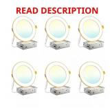 6 PACK 6 IN. ULTRA THIN CANLESS LED RECESSED LIGHT