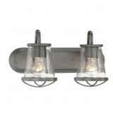 GEORGINA 18 IN. 2-LIGHT WEATHERED IRON INDUSTRIAL