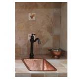 $249 UNDER COUNTER RECTANGLE HAMMERED COPPER 17 IN