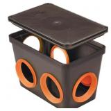 6-HOLE SEPTIC SYSTEM DISTRIBUTION BOX KIT WITH LID