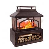 $129 37 IN. STEEL OUTDOOR WOOD BURNING FIREPLACE W