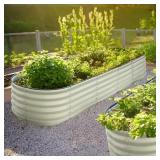 VEIKOUS 8 FT. X 2 FT. X 1.4 FT. GALVANIZED RAISED