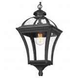 20.7 IN. 1-LIGHT BLACK DIMMABLE OUTDOOR PENDANT LI