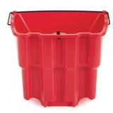 1 LOT OF (6) WAVEBRAKE 4.5 GAL. RED PLASTIC DIRTY