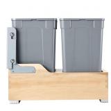 $167 WOOD PULLOUT TRASH CAN 35 QT. X2 FOR KITCHEN
