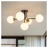 $235 27.56 IN. 5-LIGHT MATTE BLACK INDUSTRIAL SEMI