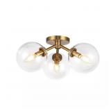 $236 CASSIA 15 IN. 3 LIGHT 40-WATT AGED GOLD/CLEAR