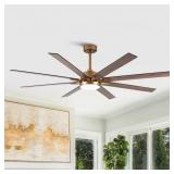 $159 65 IN. LED INDOOR GOLD DC MOTOR CEILING FAN W