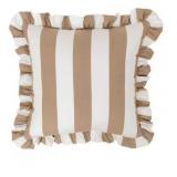 1 LOT OF CABANA STRIPE BEIGE-4-18 IN. FILLED SQUAR