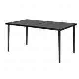 TUCKER RECTANGULAR STEEL SLAT TOP OUTDOOR DINING T