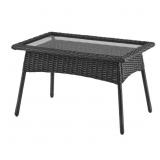 EASTLAKE BLACK RECTANGLE WICKER OUTDOOR COFFEE TAB