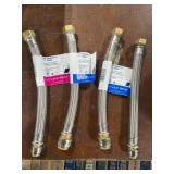 1 LOT OF (4) ASSORTED WATER HEATER CONNECTORS