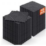 VEVOR INTERLOCKING TILE 55PCS BLACK, DRAINAGE TILE