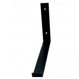 1 LOT OF 4-12 IN. L-SHAPED BLACK STEEL SHELVING BR