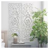 $102 WOOD WHITE HANDMADE INTRICATELY CARVED ARABES