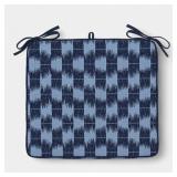 18'X20' IKAT WOVEN SEAT CUSHION LIGHT BLUE/NAVY -