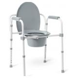 MEDLINE 3-IN-1 ELONGATED BEDSIDE COMMODE, PORTABLE